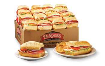 A catering box of hoagys
